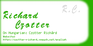 richard czotter business card
