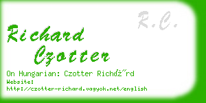 richard czotter business card